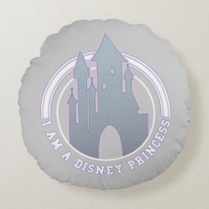 "I'm A Disney Princess" Castle Graphic Round Pillow