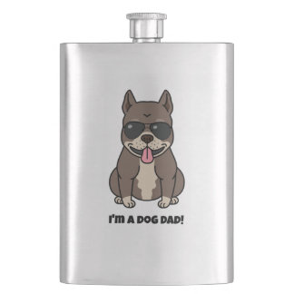 I'm a Dog Dad  - perfect for Father's Day Flask