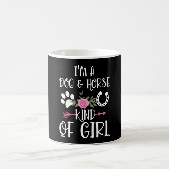 I'm a Dog & Horse Kind of Girl Animals Lover Gift Coffee Mug (Center)