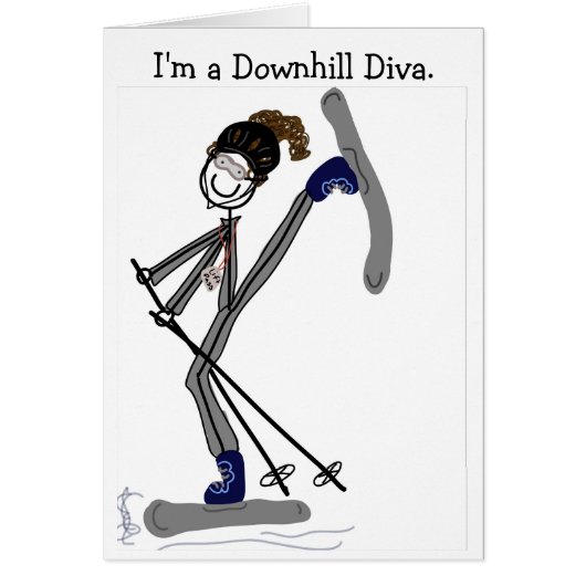 I'm a Downhill Diva Cards (Front)