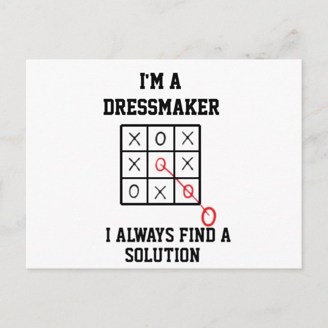 Im A Dressmaker I Always Find A Solution  Postcard (Front)