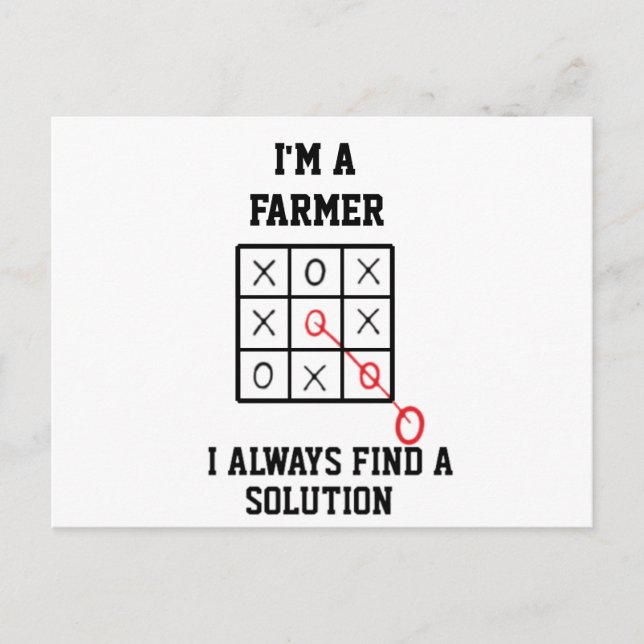 Im A Farmer I Always Find A Solution  Postcard (Front)