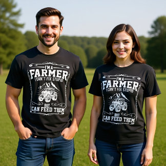 I'M A FARMER I CAN'T FIX STUPID BUT I CAN' FEED T-Shirt