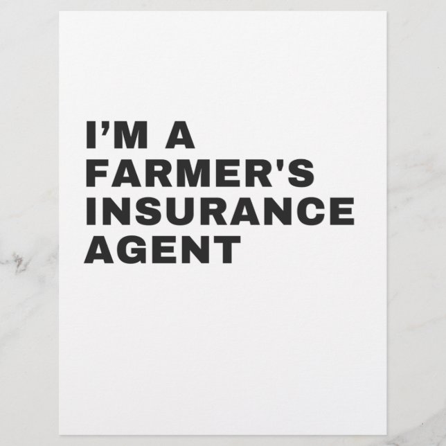 I'M A FARMER'S INSURANCE AGENT LETTERHEAD (Front)