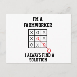 Im A Farmworker I Always Find A Solution Postcard