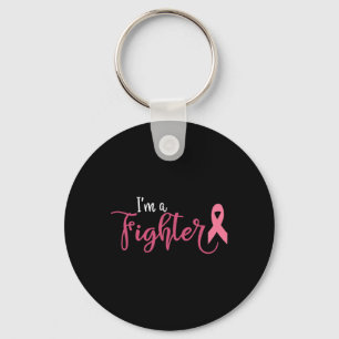 Im A Fighter Breast Cancer Awareness Keychain