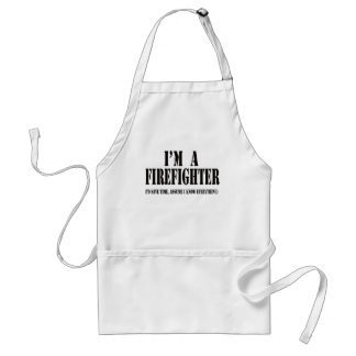 I'm a firefighter black adult apron