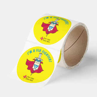 I'm a Flu Fighter Flu Shot Reward Roll Classic Round Sticker