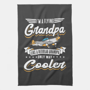 I'm A Flying Aviation Grandpa Only Cooler Kitchen Towel