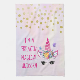 I'm a Freakin' Magical Unicorn Funny Kitchen Towel