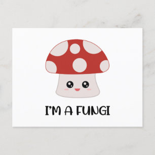 I'm a Fungi Fun Mushroom Invitation Postcard