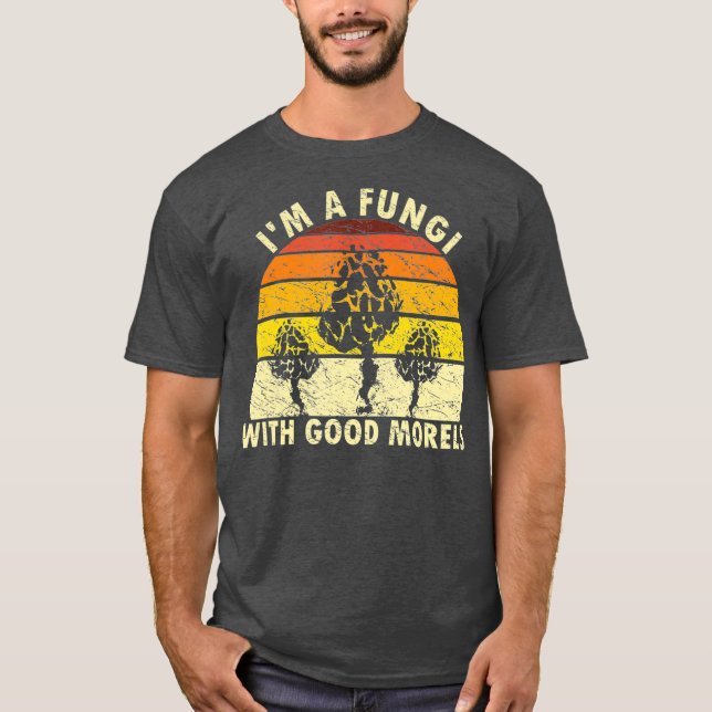 Im A Fungi Funny Mushroom Foraging  Retro T-Shirt (Front)