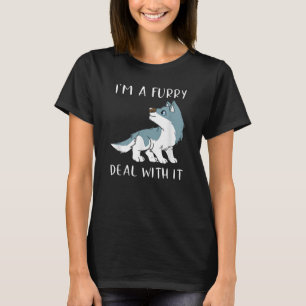 I'm A Furry Deal With It Cute Furry Fandom Fursuit T-Shirt