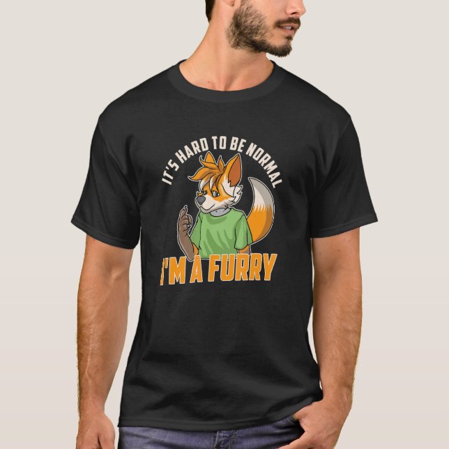 I'm A Furry  Fandom Cosplay Fox Furries Fursona Fu T-Shirt (Front)