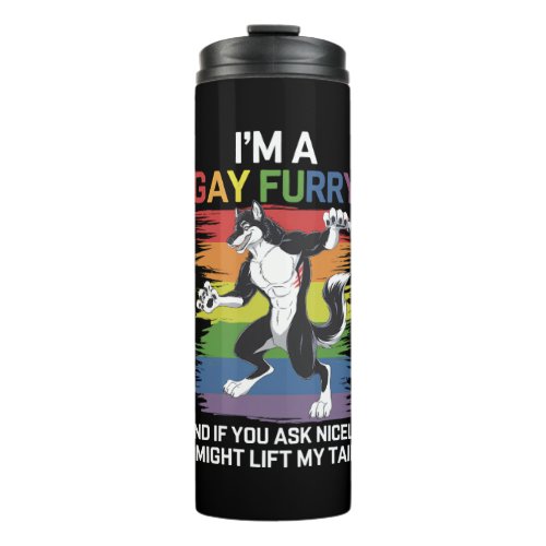 I'm A Gay Furry Fox Rainbow LGBTQ Pride Thermal Tumbler I'm A Gay Furry Fox Rainbow LGBTQ Pride Thermal Tumbler