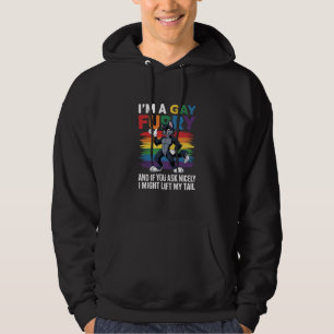 I'm A Gay Furry Rainbow Fox Wolf Pride Month Hoodie