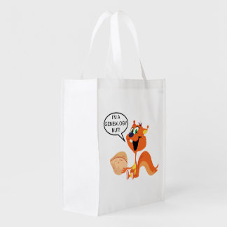 I'm a Genealogy Nut Squirrel Reusable Grocery Bag