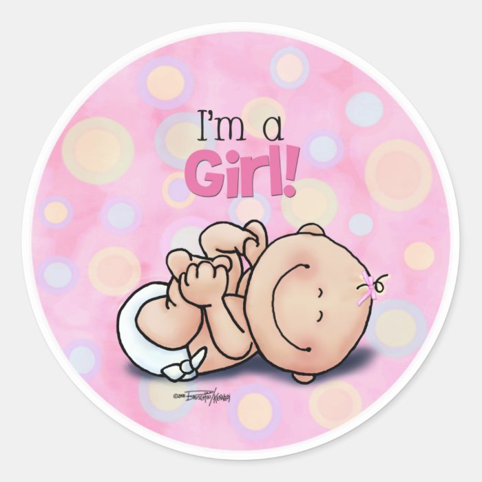 I'm a GIRL   baby gender Stickers