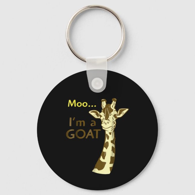 I'm A Goat Cool Confusing Giraffe Keychain (Front)