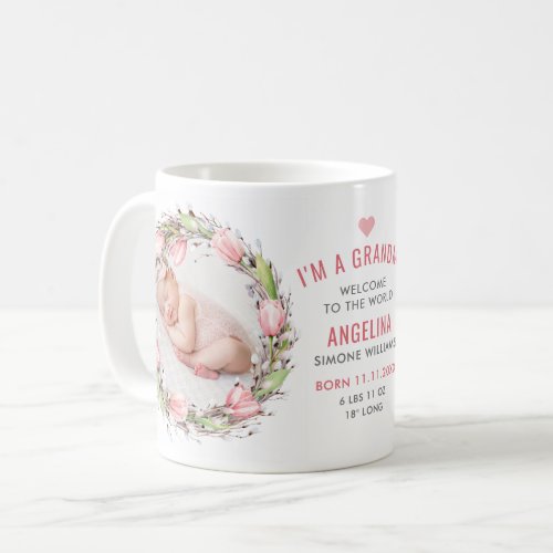 Im a Grandma 2_Photo Baby StatsAnnouncement Coffee Mug