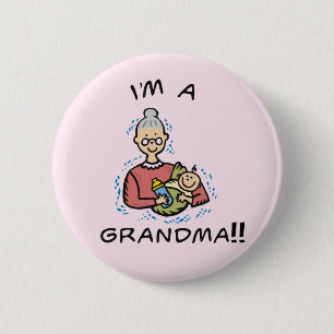 I'm a Grandma-Grandma and Baby Button