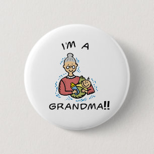I'm a Grandma-Grandma and Baby Button