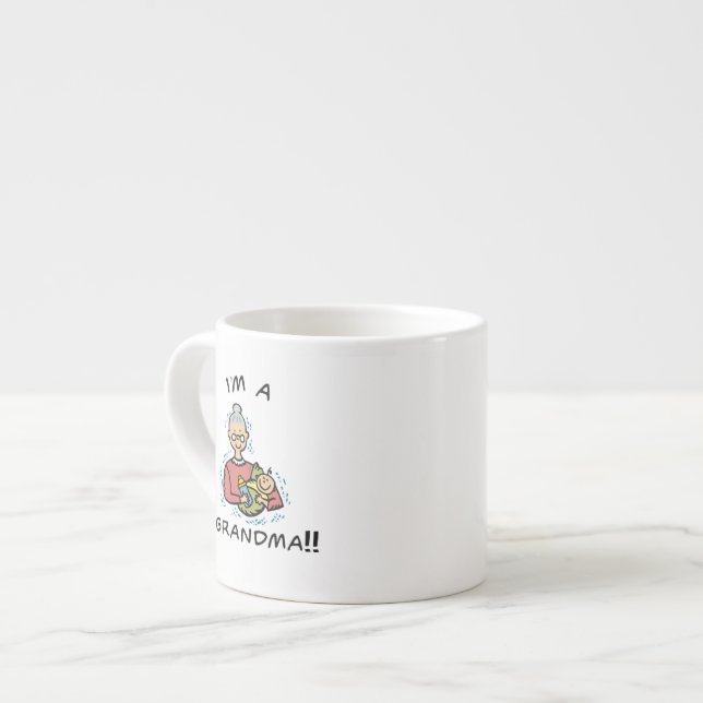 I'm a Grandma-Grandma and Baby Gifts Espresso Cup (Front Left)