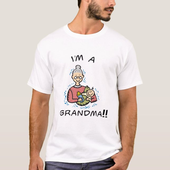 I'm a Grandma-Grandma and Baby T-Shirt (Front)