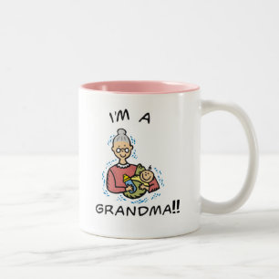 I'm a Grandma-Grandma and Baby Two-Tone Coffee Mug
