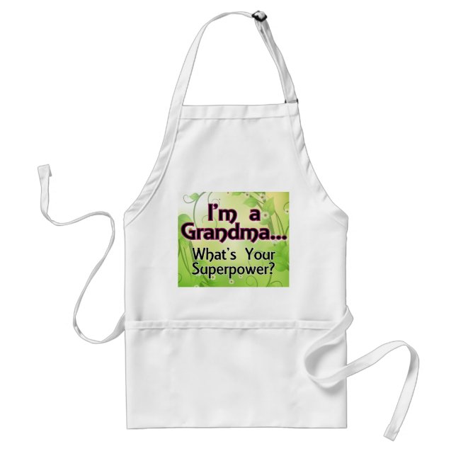 I'm a Grandma... What's Your Superpower Adult Apron (Front)