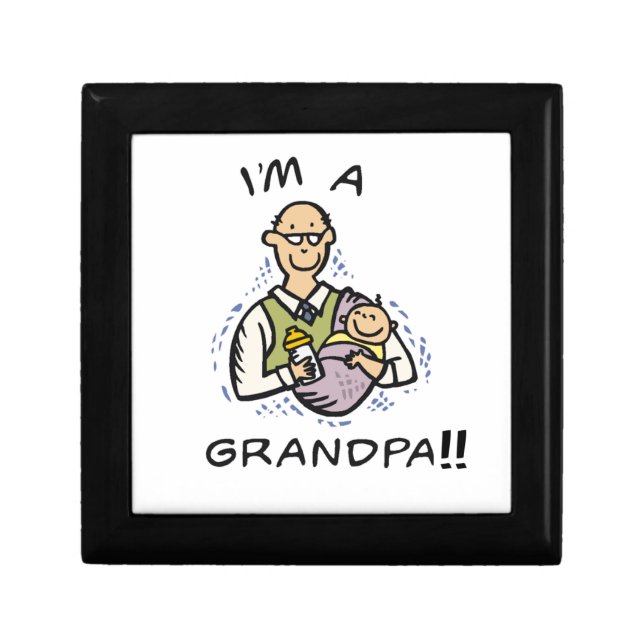 I'm a Grandpa -Grandpa and Baby Tshirts and Gifts Gift Box (Front)