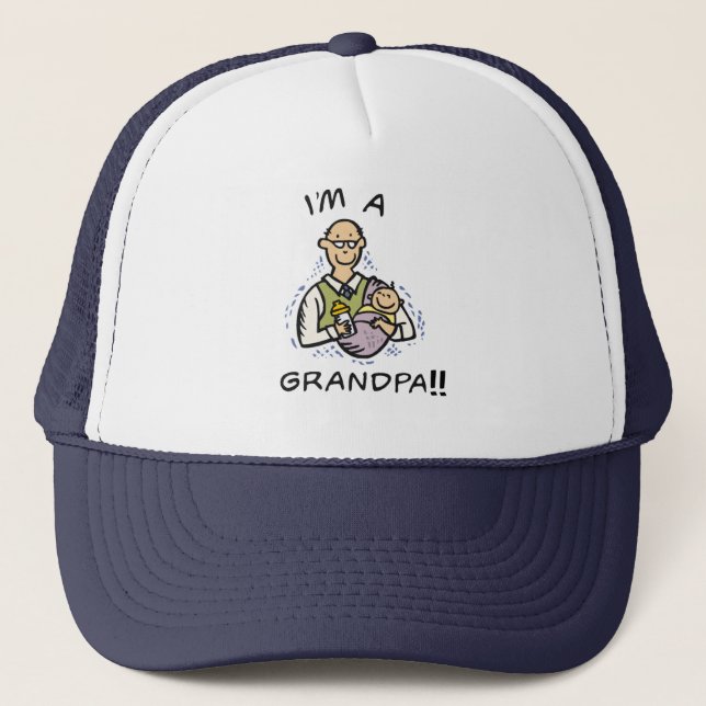 I'm a Grandpa T shirts and Gifts Trucker Hat (Front)