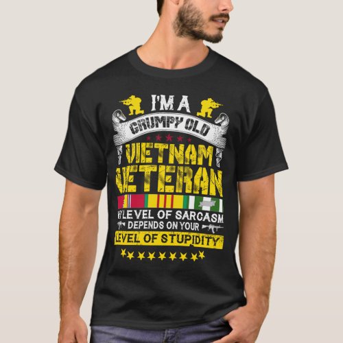 Im A Grumpy Old Us Vietnam Veteran T_Shirt