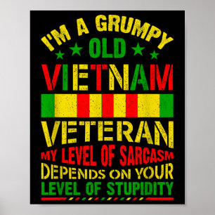Im A Grumpy Old Vietnam Veteran Shirt Vietnam War Poster