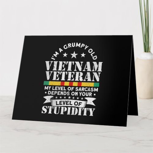 Im A Grupy Old Vietnam Veteran Funny Quote 148 Card