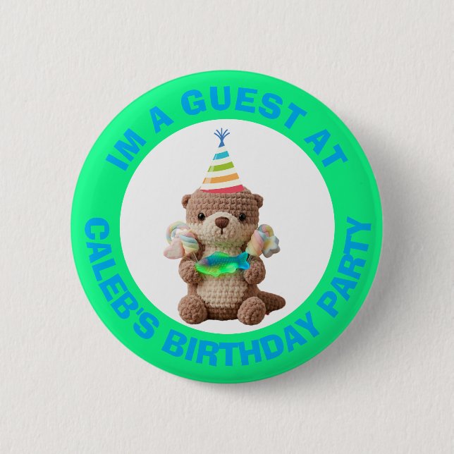 I'm a Guest | Birthday Party Identification  Button (Front)
