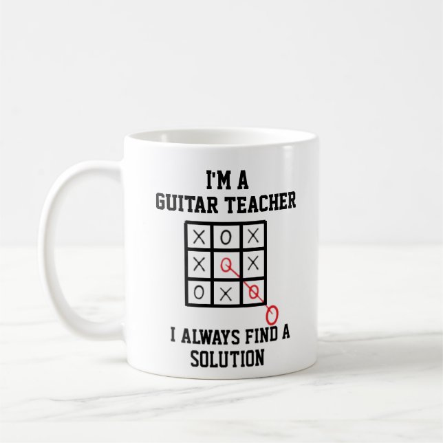 Im A Guitar Teacher I Always Find A Solution Mug (Left)