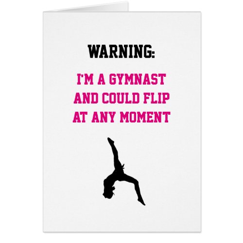 Im a Gymnast Magenta Gymnastics Fun Quote Flip