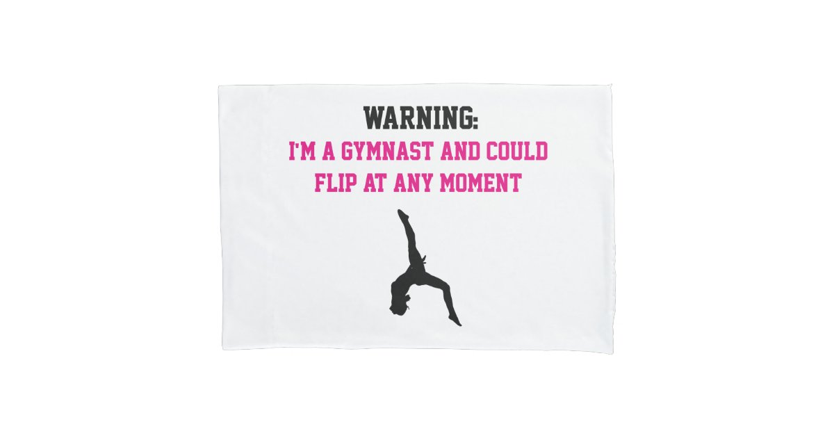 I M A Gymnast Magenta Gymnastics Fun Quote Flip Pillow Case Zazzle Com