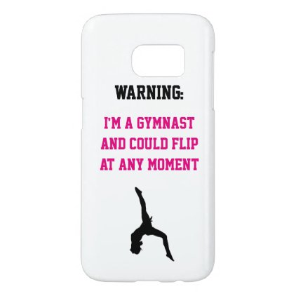 I&#39;m a Gymnast Magenta Gymnastics Fun Quote Flip Samsung Galaxy S7 Case