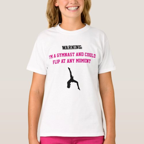 Im a Gymnast Magenta Gymnastics Fun Quote Flip T_Shirt