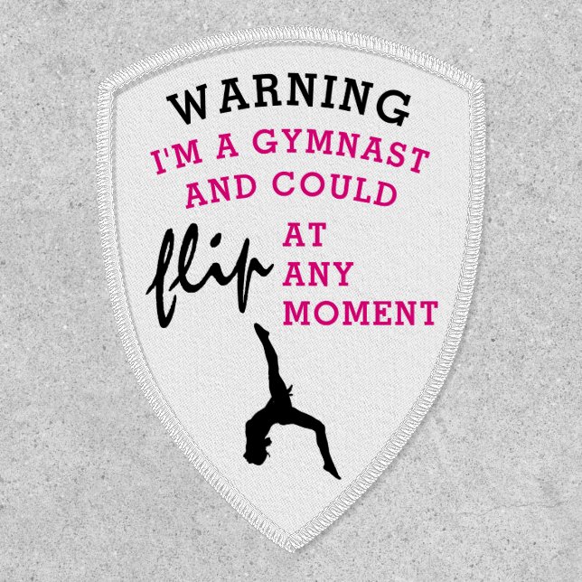 I'm a Gymnast Magenta Gymnastics Team Personalized Patch (Front)