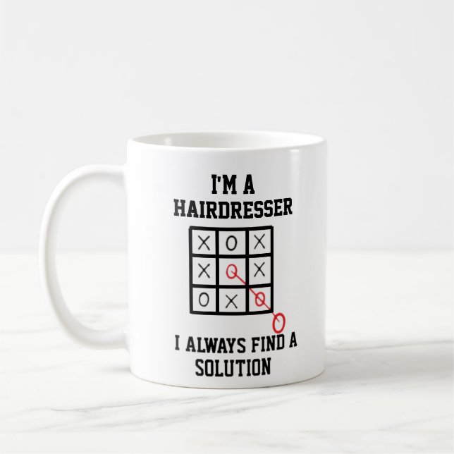 Im A Hairdresser I Always Find A Solution Mug (Left)