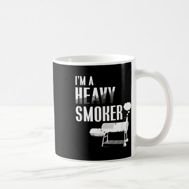 Im A Heavy Smoker Bbq Grilling Meat Pig Fun Gift  Coffee Mug (Right)