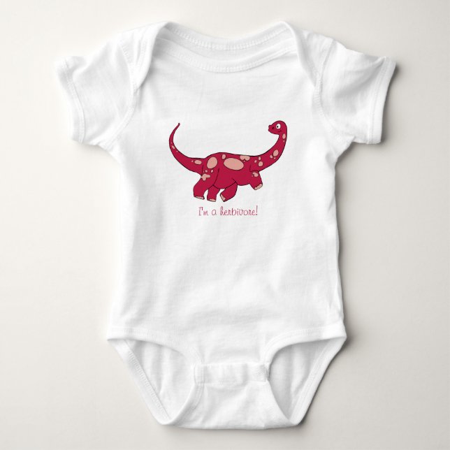 I'm a Herbivore! Baby Bodysuit (Front)