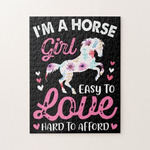 Im A Horse Girl Easy To Love Hard To Afford Jigsaw Puzzle