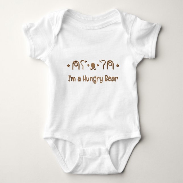 I'm a Hungry Teddy Bear Baby Bodysuit (Front)
