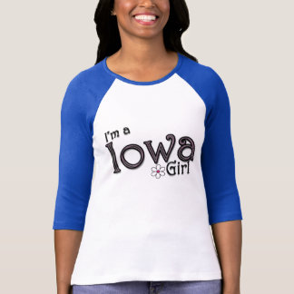 I'm a Iowa Girl, Flower, Blue T-Shirt