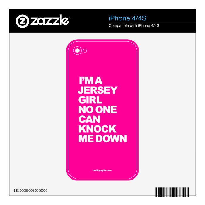 I'm A Jersey Girl   iPhone 4 Skin