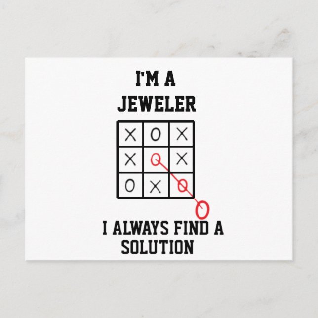 Im A Jeweler  I Always Find A Solution  Postcard (Front)